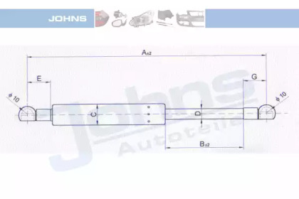 Газовая пружина JOHNS 23 14 95-95