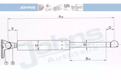 Газовая пружина JOHNS 45 15 95-95