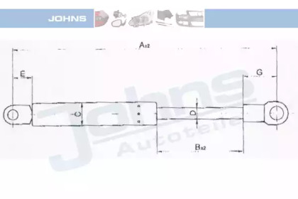 Газовая пружина JOHNS 67 12 95-91