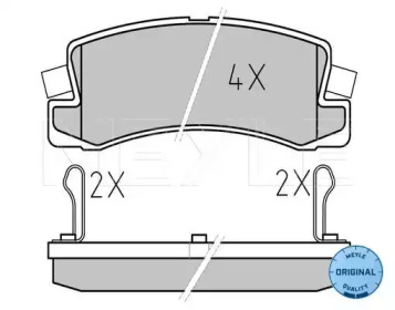 Комплект тормозных колодок MEYLE 025 200 7615/W