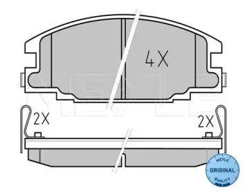 Комплект тормозных колодок MEYLE 025 215 4316/W