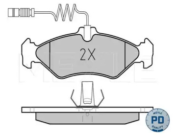 Комплект тормозных колодок MEYLE 025 216 2117/PD