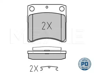 Комплект тормозных колодок MEYLE 025 216 3517/PD