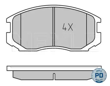 Комплект тормозных колодок MEYLE 025 216 5015/PD