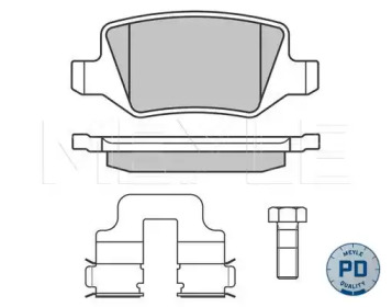 Комплект тормозных колодок MEYLE 025 231 3814/PD