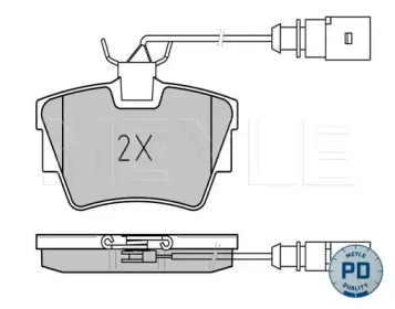 Комплект тормозных колодок MEYLE 025 232 2416-1/PD