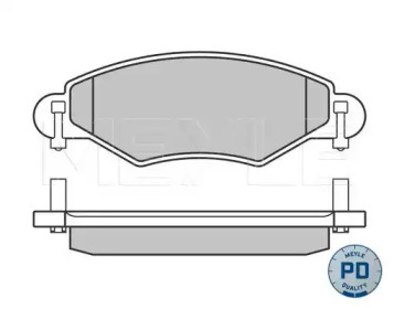 Комплект тормозных колодок MEYLE 025 233 4017/PD