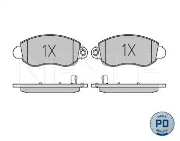 Комплект тормозных колодок MEYLE 025 235 7718/PD