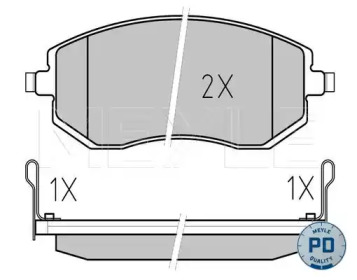 Комплект тормозных колодок MEYLE 025 238 6517/PD