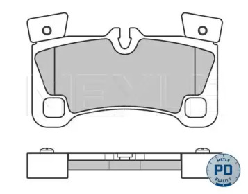 Комплект тормозных колодок MEYLE 025 242 9616/PD