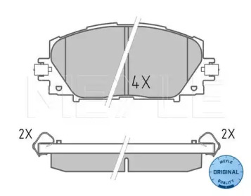 Комплект тормозных колодок MEYLE 025 244 5116