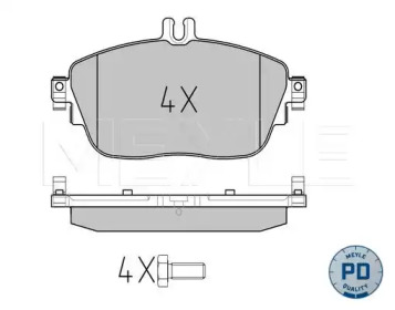 Комплект тормозных колодок MEYLE 025 248 6919/PD