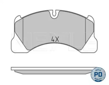 Комплект тормозных колодок MEYLE 025 250 0717/PD