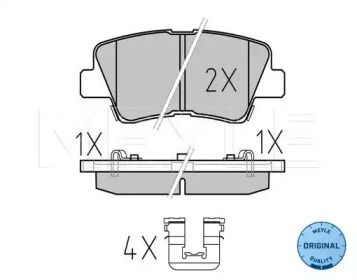 Комплект тормозных колодок MEYLE 025 253 3715/W