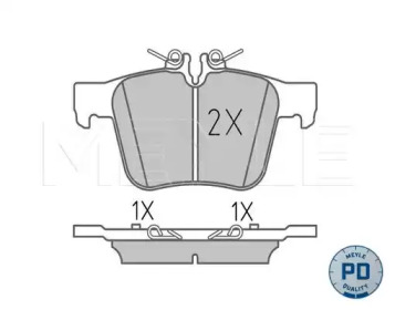 Комплект тормозных колодок MEYLE 025 253 5416/PD