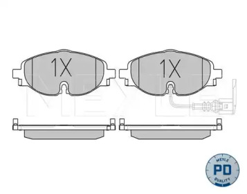 Комплект тормозных колодок MEYLE 025 256 8320/PD