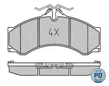 Комплект тормозных колодок MEYLE 025 290 7620/PD