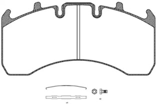 Комплект тормозных колодок REMSA JCA 1156.00