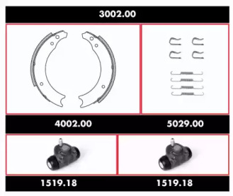 Комплект тормозов REMSA 3002.00