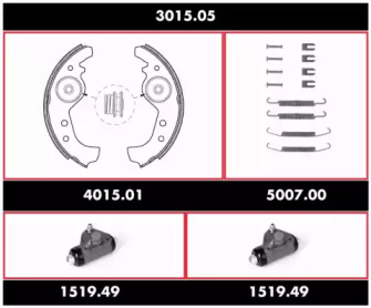 Комплект тормозов REMSA 3015.05