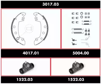 Комплект тормозов REMSA 3017.03