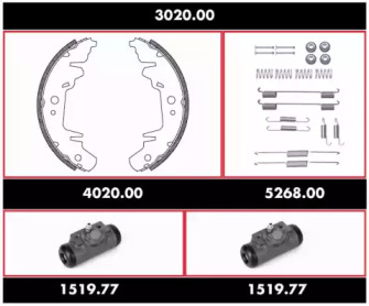 Комплект тормозов REMSA 3020.00