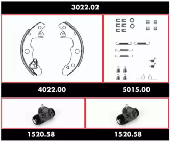 Комплект тормозов REMSA 3022.02