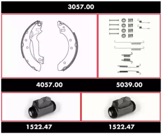 Комплект тормозов REMSA 3057.00