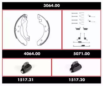 Комплект тормозов REMSA 3064.00