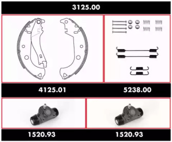 Комплект тормозов REMSA 3125.00