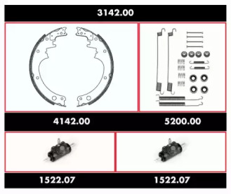 Комплект тормозов REMSA 3142.00