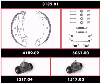 Комплект тормозов REMSA SPK 3182.01