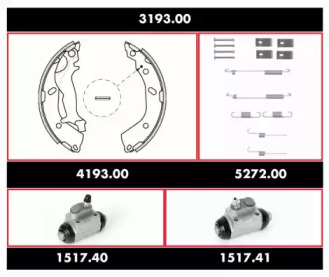 Комплект тормозов REMSA 3193.00