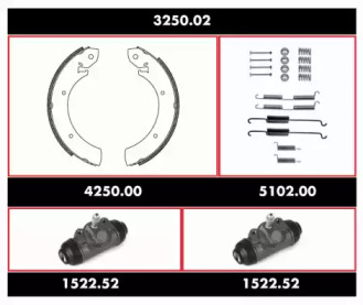 Комплект тормозов REMSA 3250.02