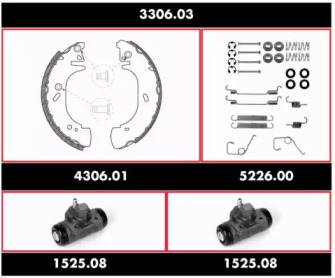 Комплект тормозов REMSA 3306.03