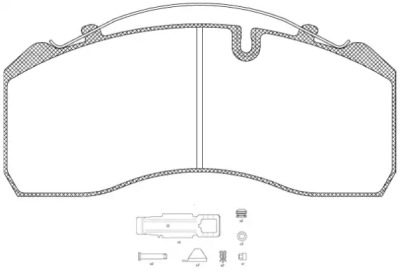 Комплект тормозных колодок REMSA JCA 814.80