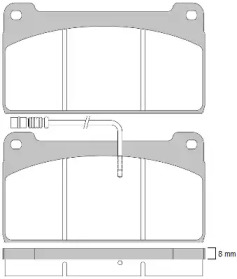 Комплект тормозных колодок REMSA JCA 823.40