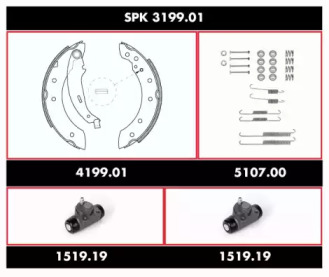 Комплект тормозов REMSA SPK 3199.01