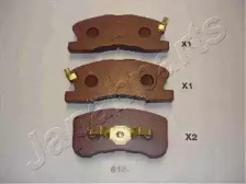 Комплект тормозных колодок JAPANPARTS PA-615AF