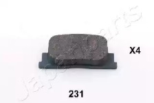 Комплект тормозных колодок JAPANPARTS PP-231AF