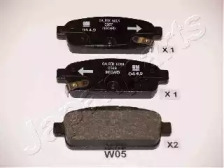 Комплект тормозных колодок JAPANPARTS PP-W05AF