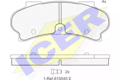 Комплект тормозных колодок ICER 140187