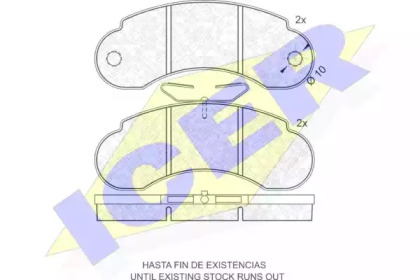 Комплект тормозных колодок ICER 140373