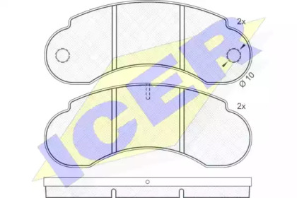 Комплект тормозных колодок ICER 140558