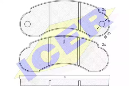 Комплект тормозных колодок ICER 140559