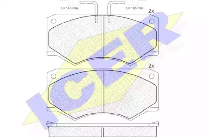 Комплект тормозных колодок ICER 140563