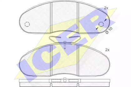 Комплект тормозных колодок ICER 140813