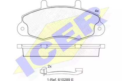 Комплект тормозных колодок ICER 140896-203