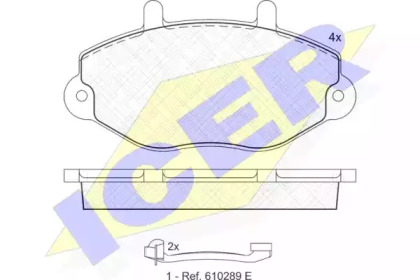 Комплект тормозных колодок ICER 140897-203