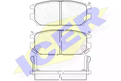 Комплект тормозных колодок ICER 140983